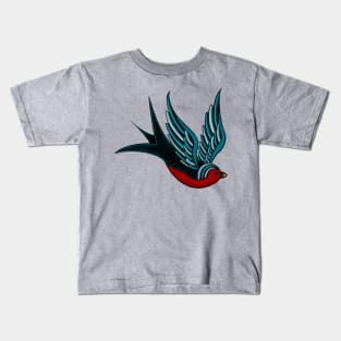 Swallow sailor tattoo Kids T-Shirt